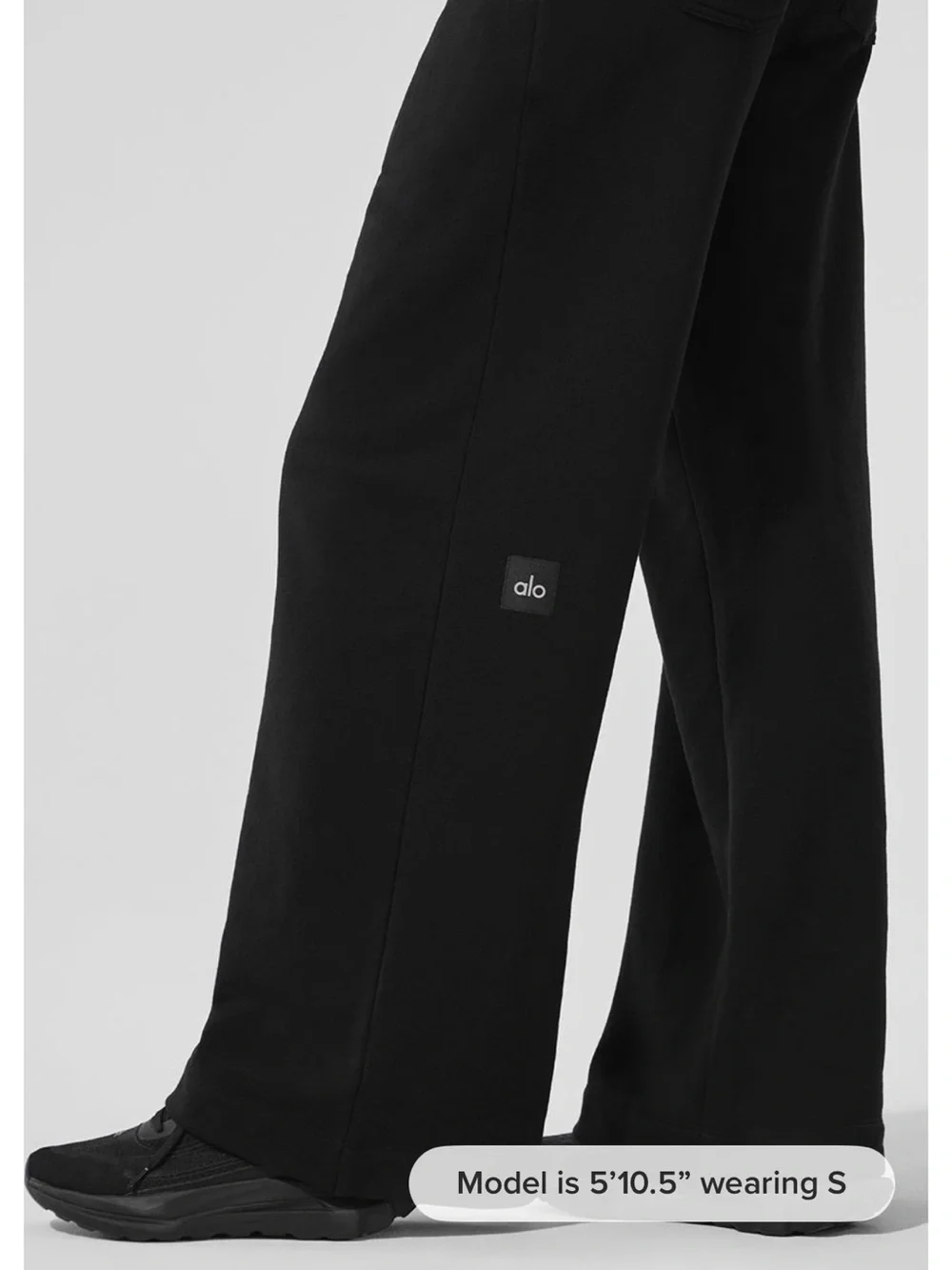 Alo Yoga Serenity Wide Leg Sweatpant Black